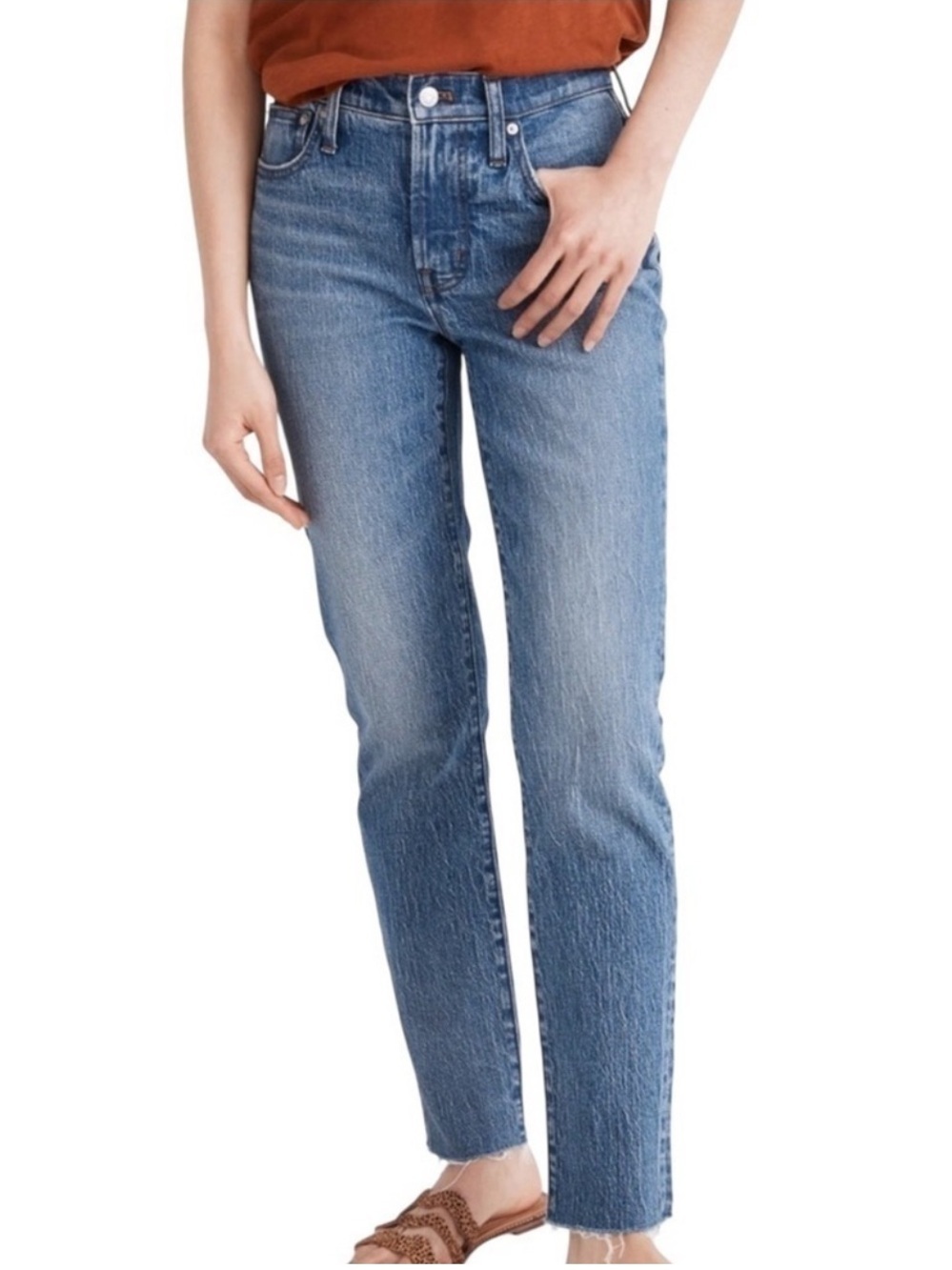 Madewell The Mid-Rise Perfect Vintage Jean Mom Jeans Size 33 Medium Wash Comfort